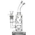 Mini Barrel to Swiss Perc Glass Smoking Water Pipe (ES-GB-589)